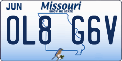 MO license plate OL8G6V