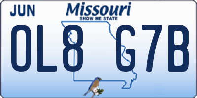 MO license plate OL8G7B