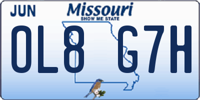 MO license plate OL8G7H