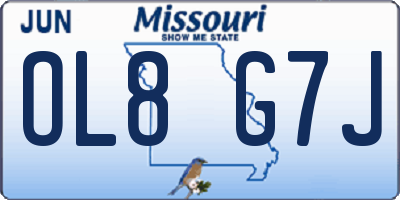 MO license plate OL8G7J