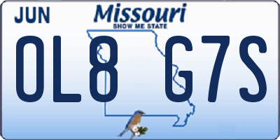 MO license plate OL8G7S
