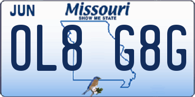 MO license plate OL8G8G