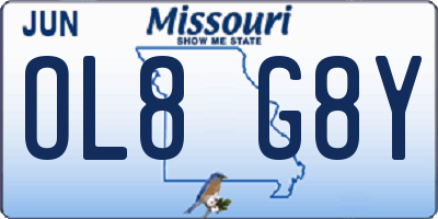 MO license plate OL8G8Y