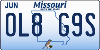 MO license plate OL8G9S