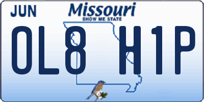 MO license plate OL8H1P