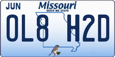 MO license plate OL8H2D