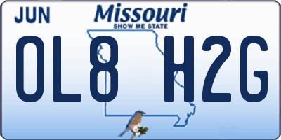 MO license plate OL8H2G