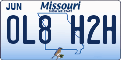 MO license plate OL8H2H
