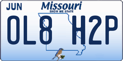 MO license plate OL8H2P