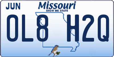 MO license plate OL8H2Q