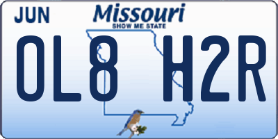 MO license plate OL8H2R
