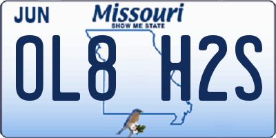 MO license plate OL8H2S