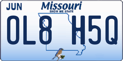 MO license plate OL8H5Q