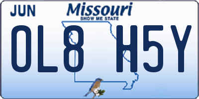 MO license plate OL8H5Y