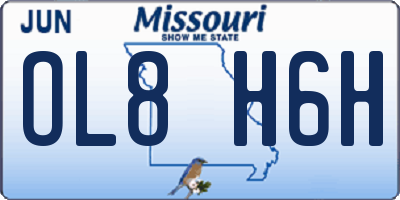 MO license plate OL8H6H