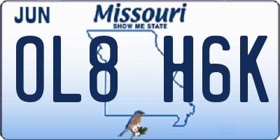 MO license plate OL8H6K