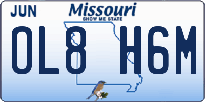 MO license plate OL8H6M