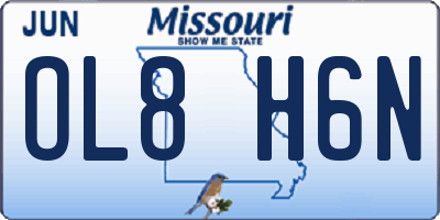 MO license plate OL8H6N