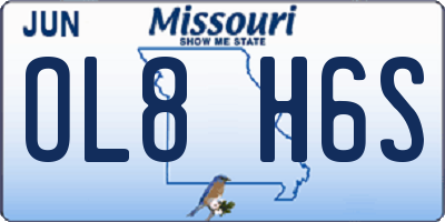 MO license plate OL8H6S