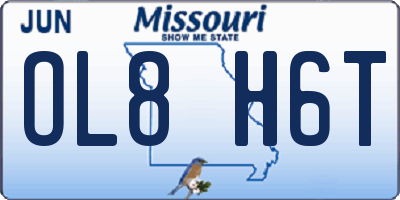 MO license plate OL8H6T