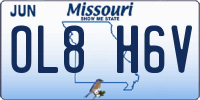 MO license plate OL8H6V