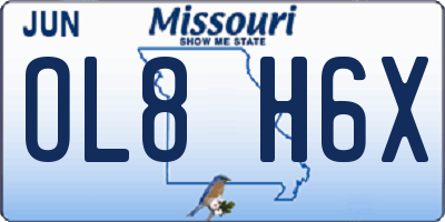 MO license plate OL8H6X