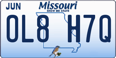 MO license plate OL8H7Q