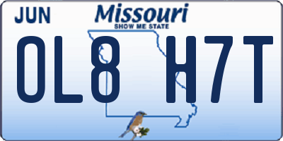 MO license plate OL8H7T