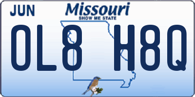 MO license plate OL8H8Q