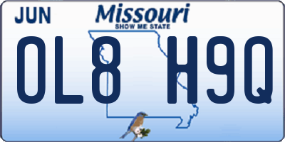 MO license plate OL8H9Q