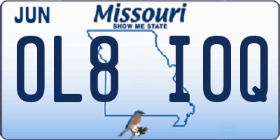 MO license plate OL8I0Q