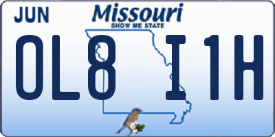 MO license plate OL8I1H