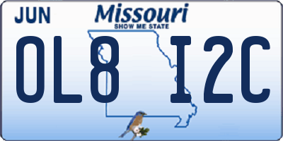 MO license plate OL8I2C