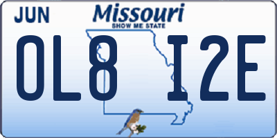 MO license plate OL8I2E