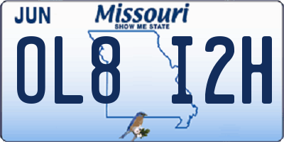 MO license plate OL8I2H