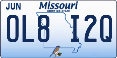 MO license plate OL8I2Q