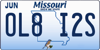 MO license plate OL8I2S