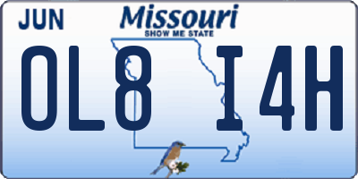 MO license plate OL8I4H