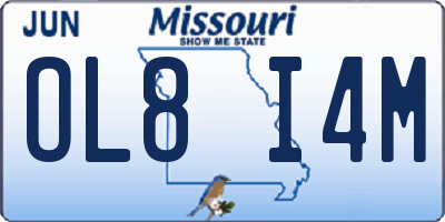 MO license plate OL8I4M