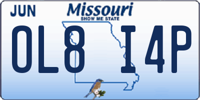 MO license plate OL8I4P