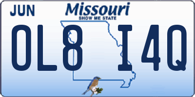MO license plate OL8I4Q