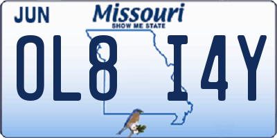 MO license plate OL8I4Y