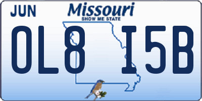 MO license plate OL8I5B