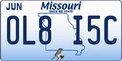 MO license plate OL8I5C