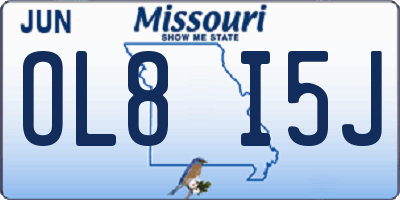 MO license plate OL8I5J