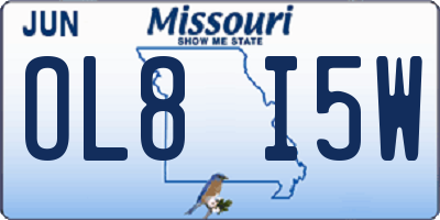 MO license plate OL8I5W