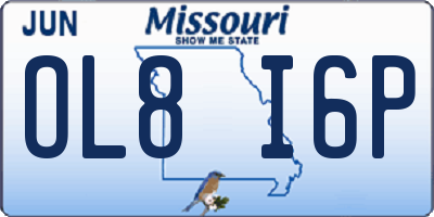 MO license plate OL8I6P