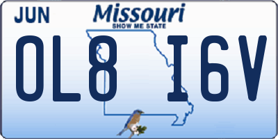 MO license plate OL8I6V