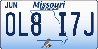 MO license plate OL8I7J