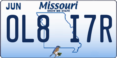 MO license plate OL8I7R